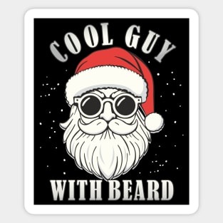 Cool Guy With Beard Santa Claus Bearded Men Sticker